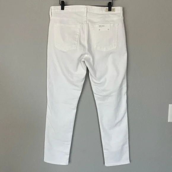New! AG Adriano Goldschmied Prima Ankle Cigarette Leg Jeans in White - Size 31 - Picture 5 of 10
